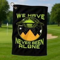 We Have Never Been Alone Ancient Aliens Egypt Golf Towel thumb 1
