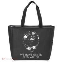 We Have Never Been Alone Funny Ancient Aliens Tote Bag thumb 0