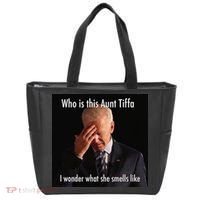 Who is Aunt Tiffa Joe Biden Funny Meme Tote Bag thumb 0