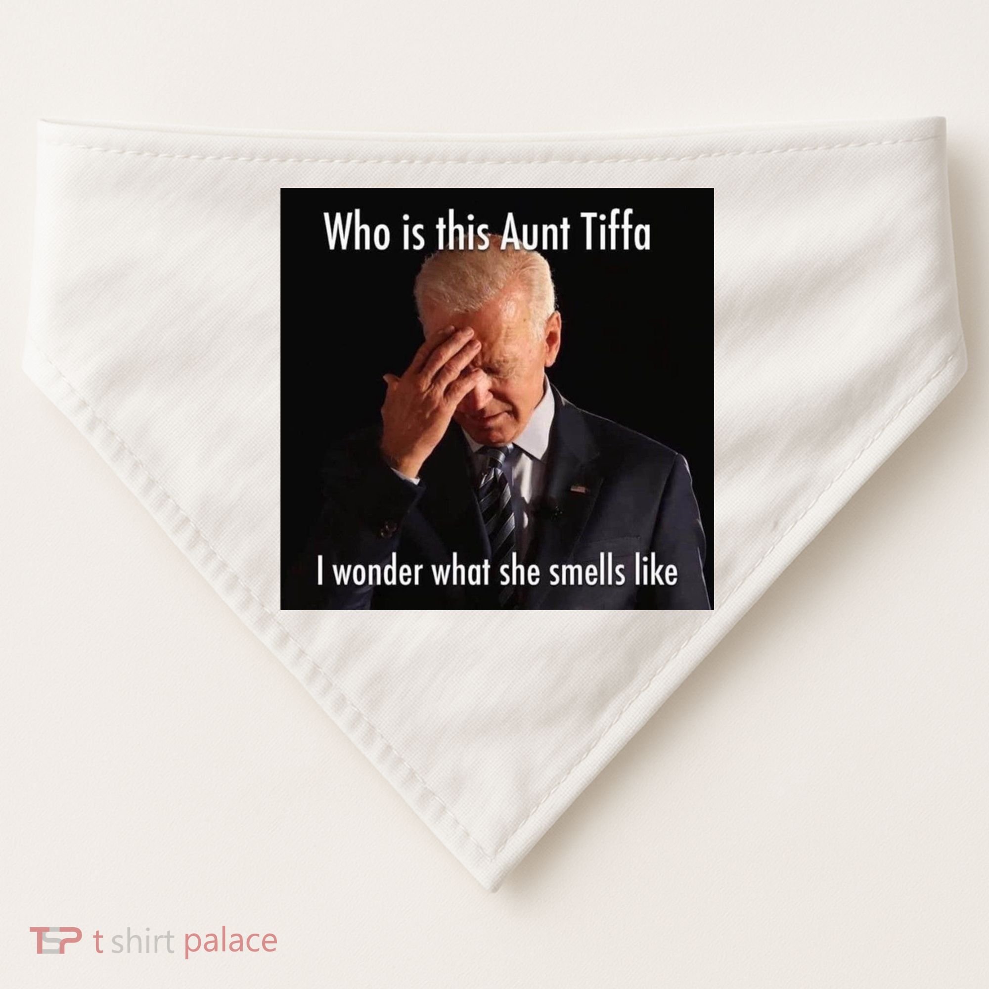 Who is Aunt Tiffa Joe Biden Funny Meme USA-Made Doggie Bandana