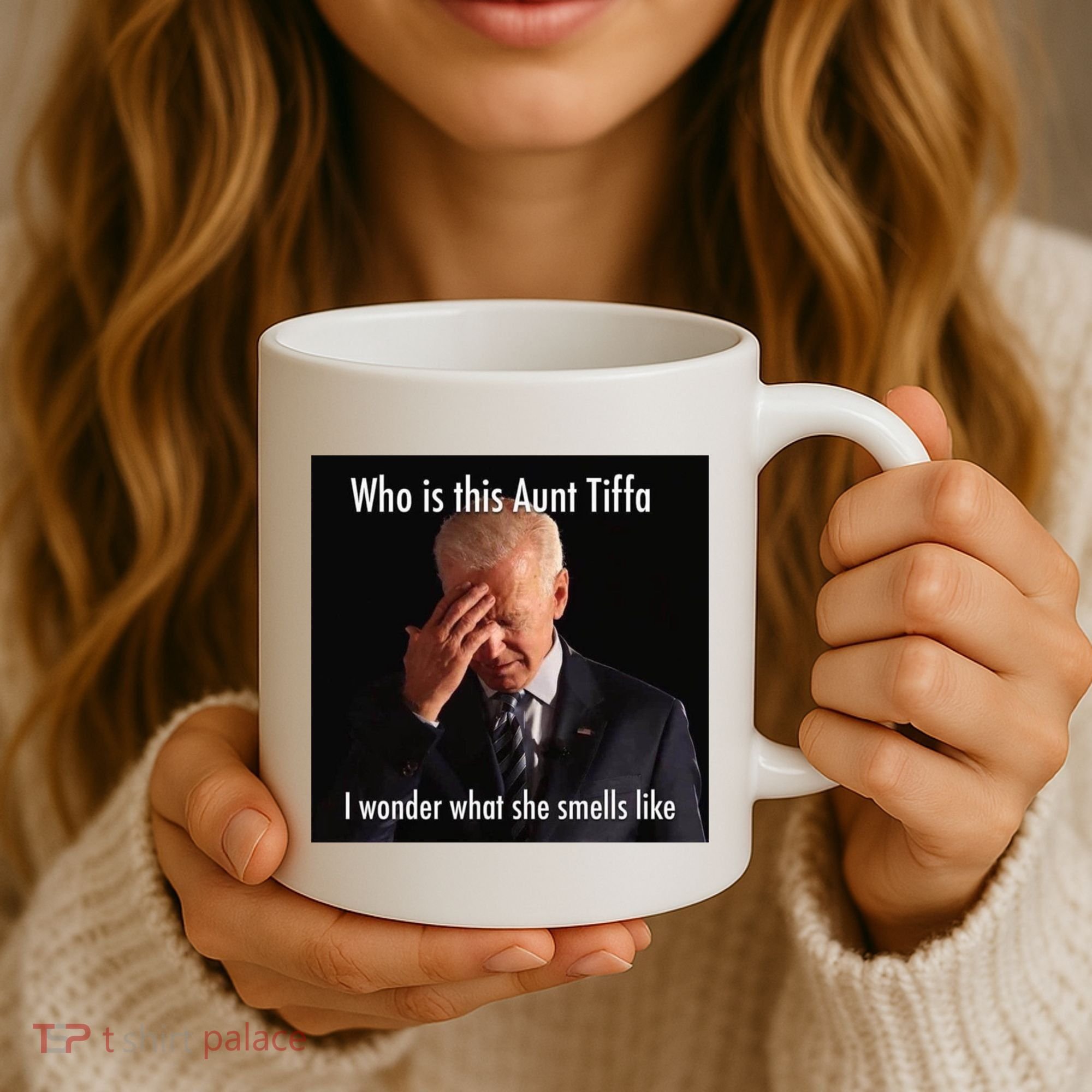Who is Aunt Tiffa Joe Biden Funny Meme Coffee Mug