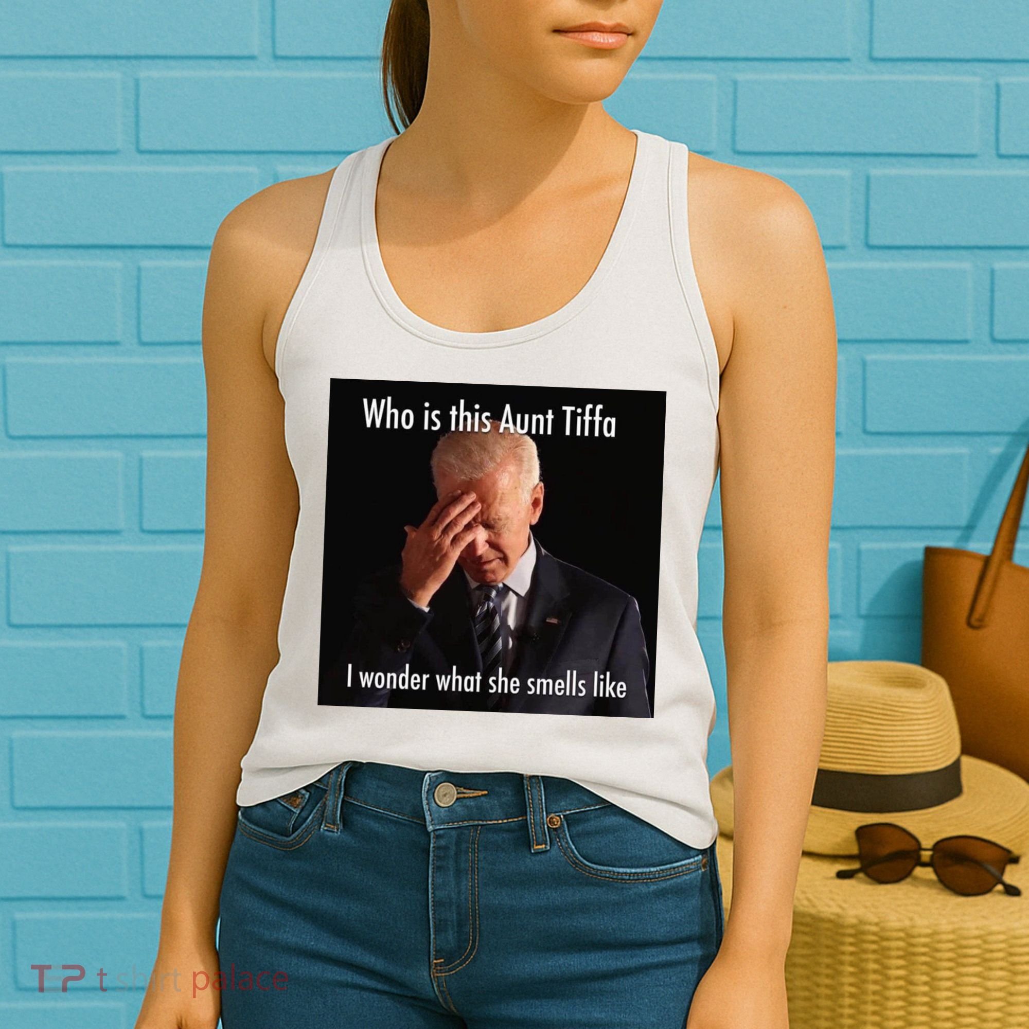 Who is Aunt Tiffa Joe Biden Funny Meme Women's Tank Top