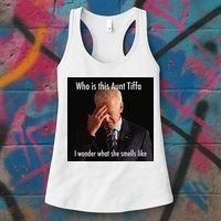 Who is Aunt Tiffa Joe Biden Funny Meme Women's Tank Top thumb 3
