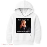 Who is Aunt Tiffa Joe Biden Funny Meme Kids Hoodie thumb 0