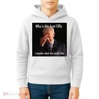 Who is Aunt Tiffa Joe Biden Funny Meme Kids Hoodie thumb 4