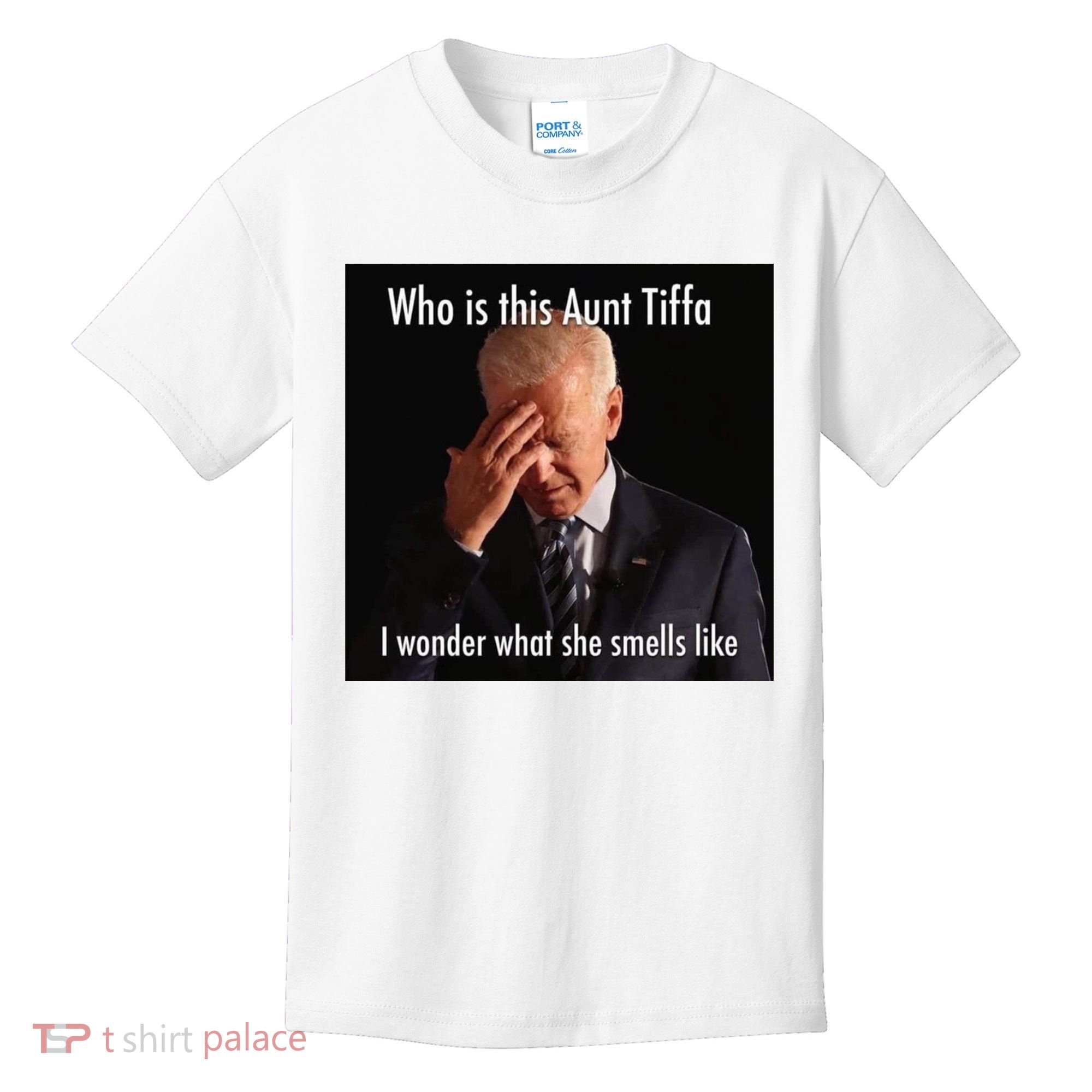 Who is Aunt Tiffa Joe Biden Funny Meme Kids T-Shirt