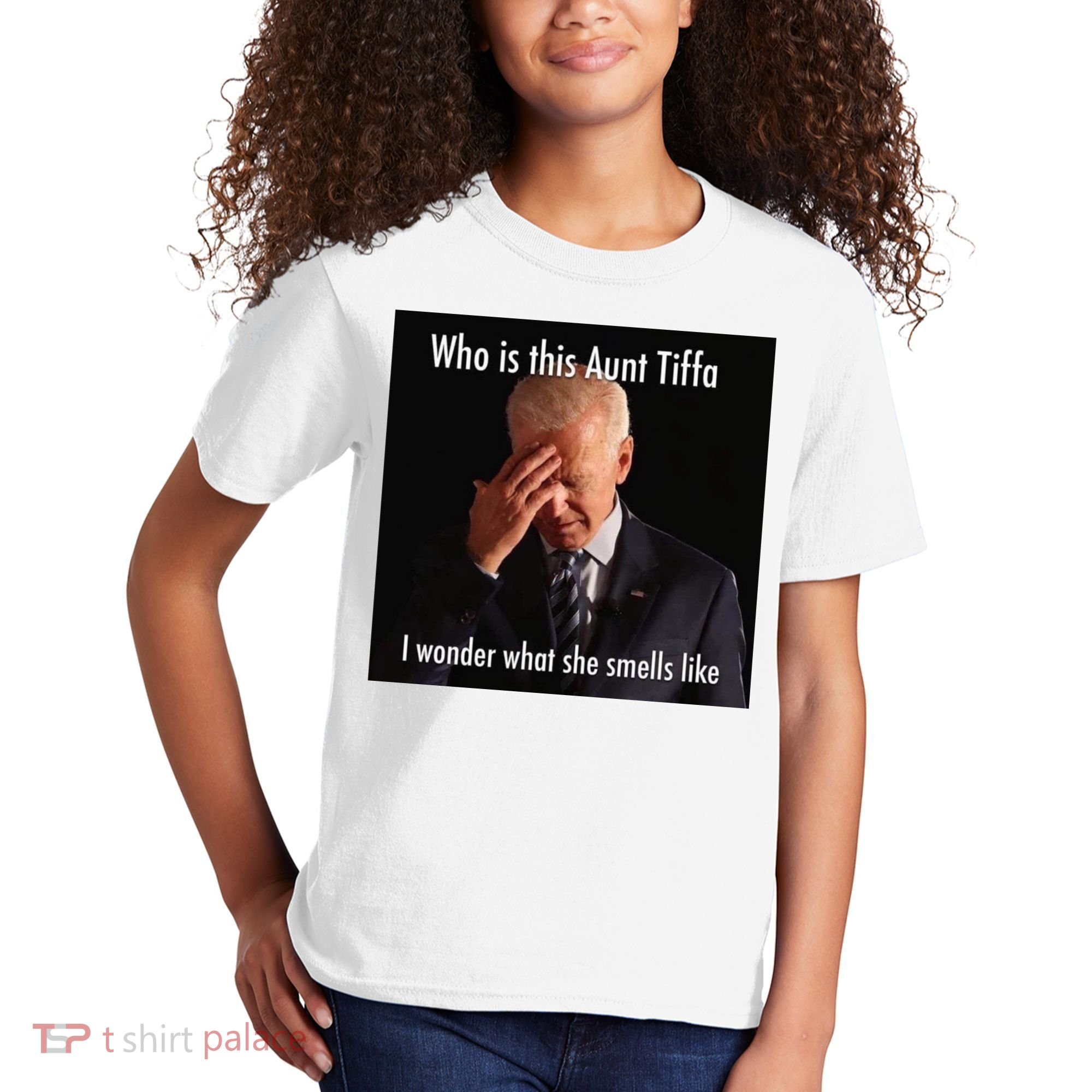 Who is Aunt Tiffa Joe Biden Funny Meme Kids T-Shirt
