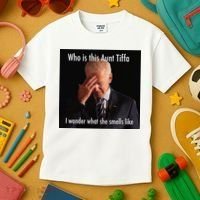 Who is Aunt Tiffa Joe Biden Funny Meme Kids T-Shirt thumb 3