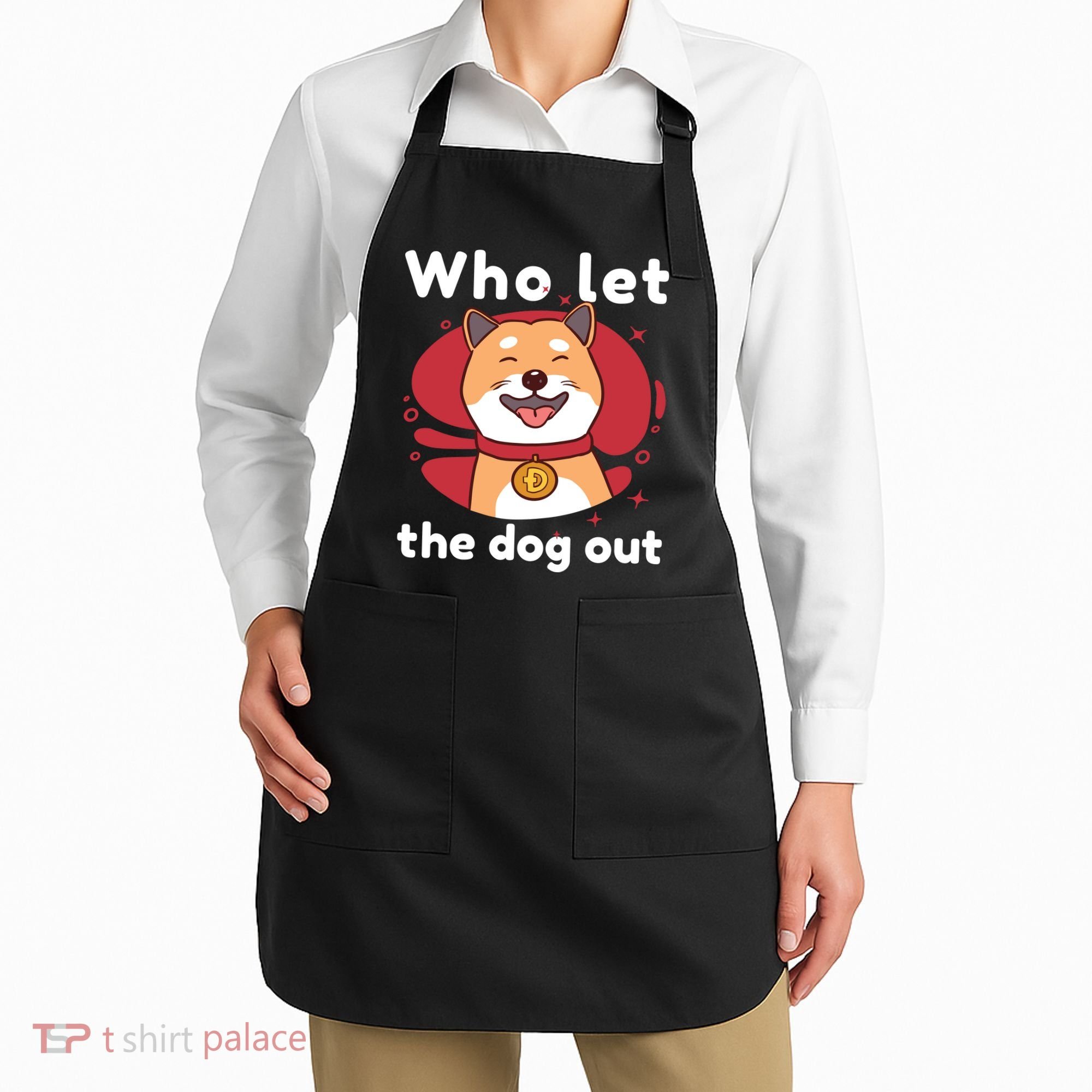 Who Let The Dog Out Dogecoin Apron