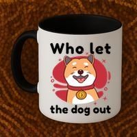 Who Let The Dog Out Dogecoin Coffee Mug thumb 2