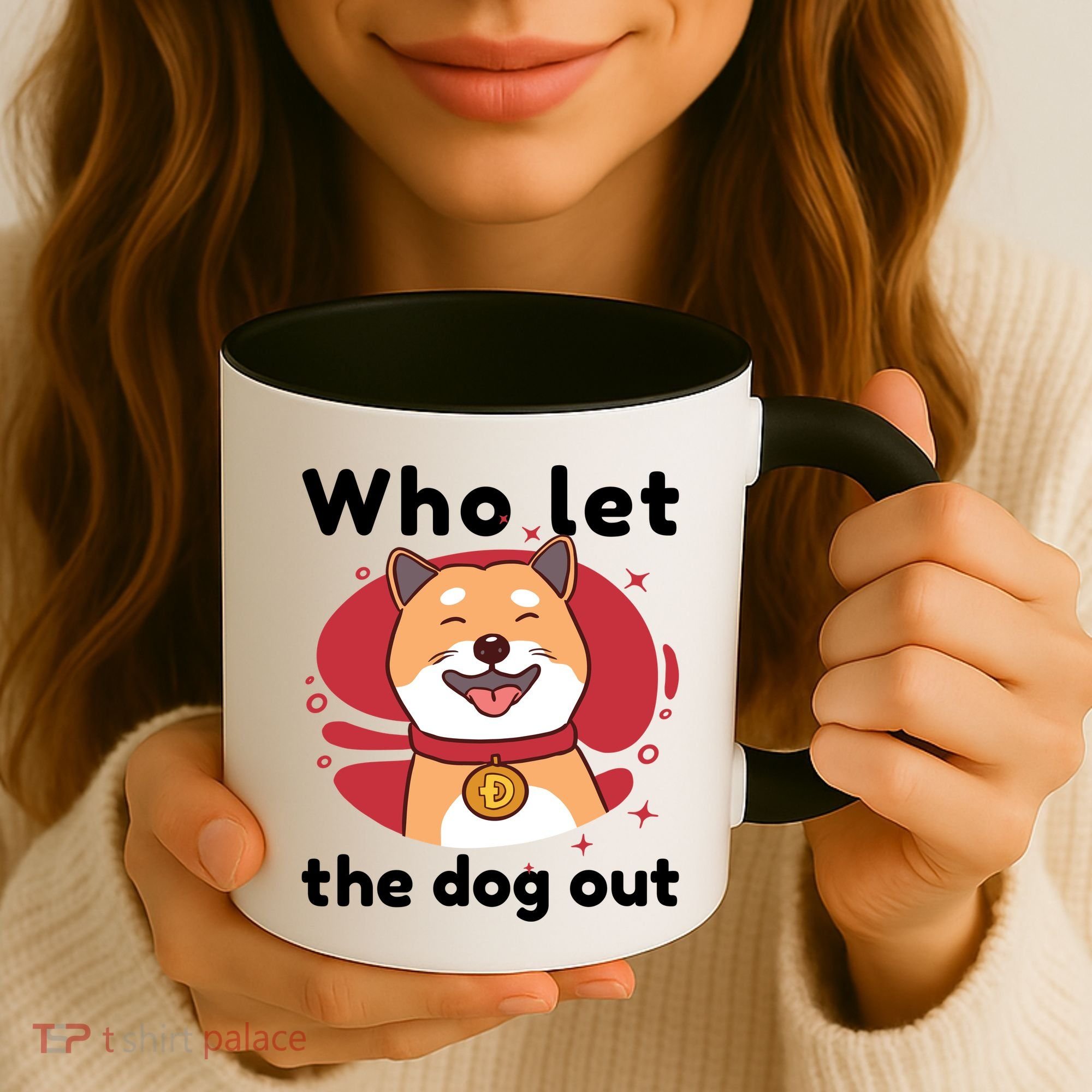 Who Let The Dog Out Dogecoin Coffee Mug