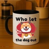Who Let The Dog Out Dogecoin Coffee Mug thumb 4