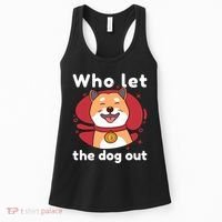 Who Let The Dog Out Dogecoin Women's Tank Top thumb 0