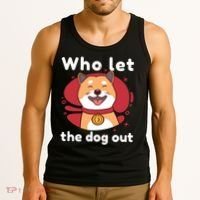 Who Let The Dog Out Dogecoin Tank Top thumb 3