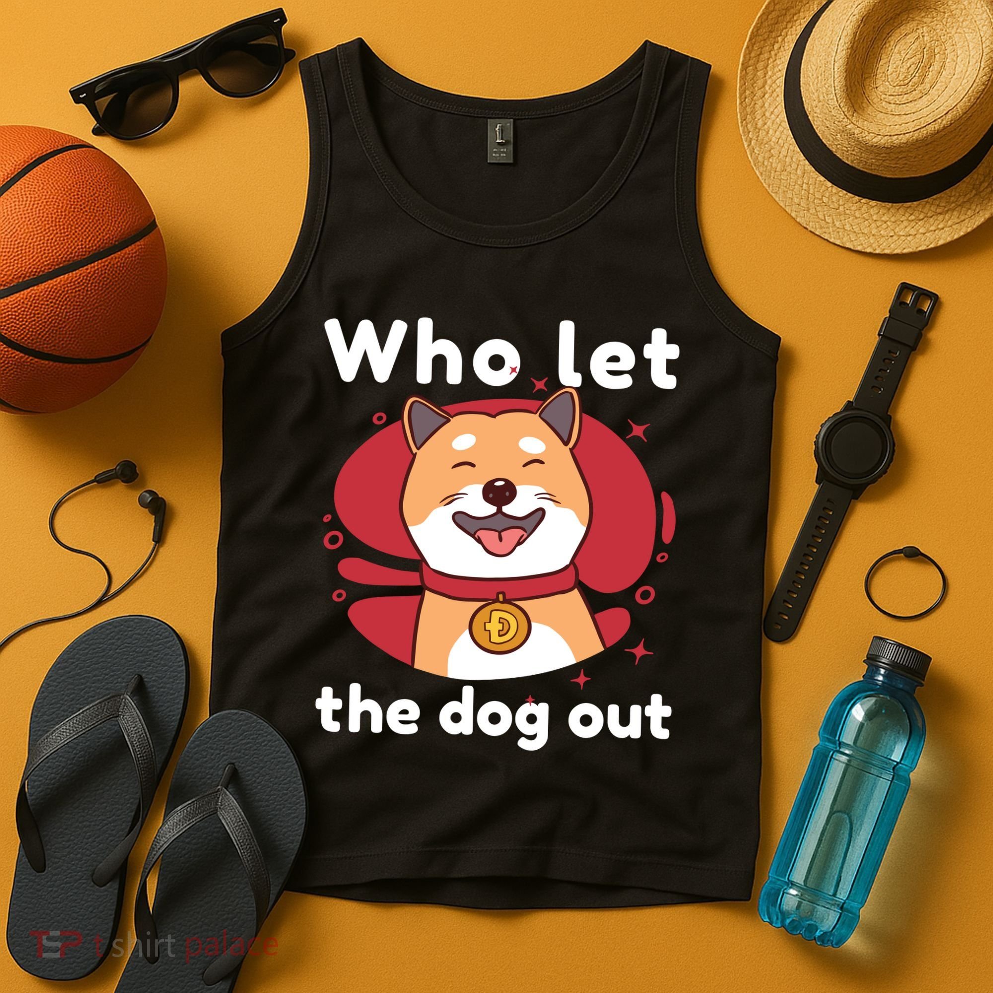 Who Let The Dog Out Dogecoin Tank Top
