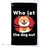 Who Let The Dog Out Dogecoin Golf Towel thumb 0