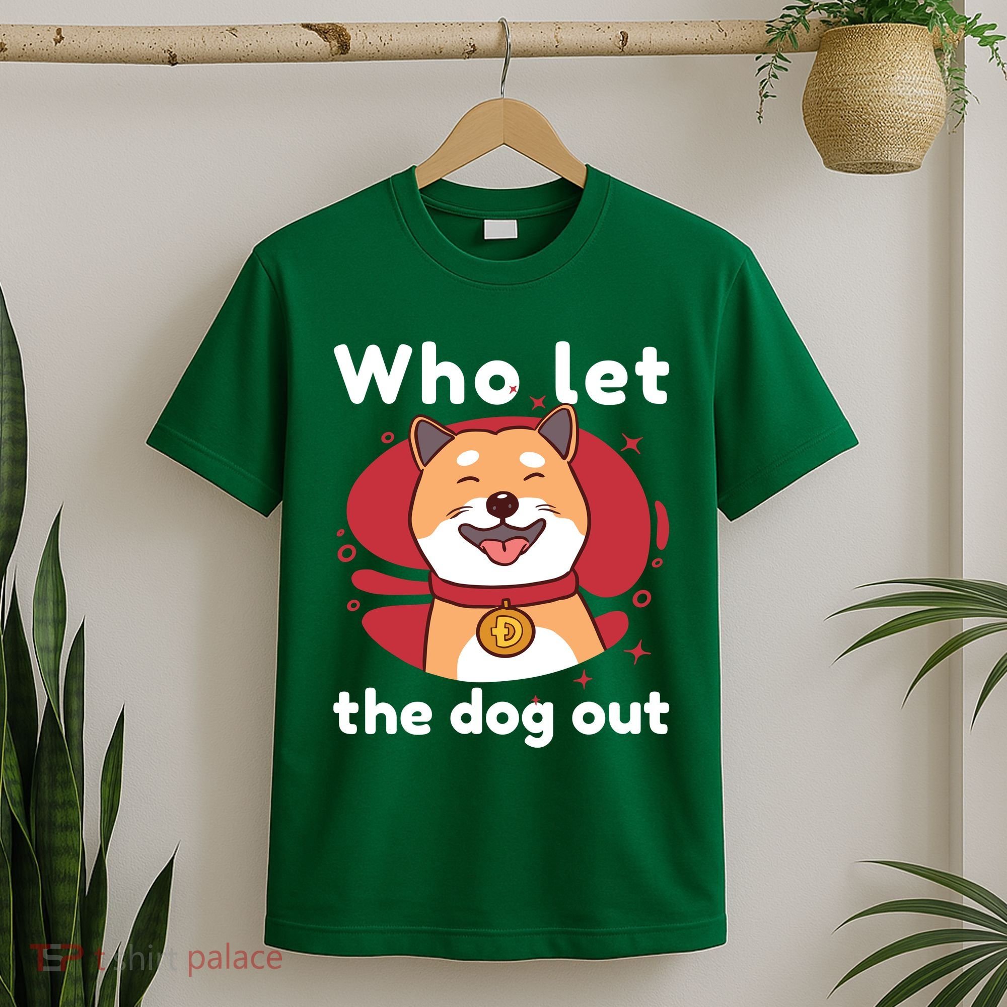 Who Let The Dog Out Dogecoin T-Shirt