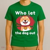 Who Let The Dog Out Dogecoin T-Shirt thumb 3