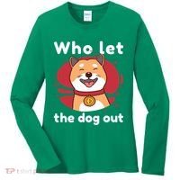 Who Let The Dog Out Dogecoin Women's Long Sleeve Shirt thumb 0