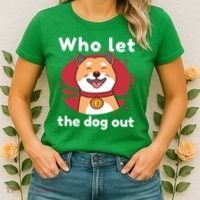 Who Let The Dog Out Dogecoin Women's T-Shirt thumb 2