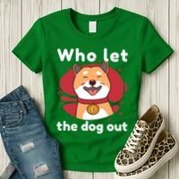 Who Let The Dog Out Dogecoin Women's T-Shirt thumb 3