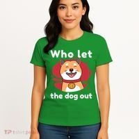 Who Let The Dog Out Dogecoin Women's T-Shirt thumb 4