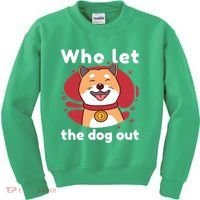 Who Let The Dog Out Dogecoin Kids Sweatshirt thumb 0