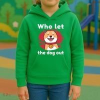 Who Let The Dog Out Dogecoin Kids Hoodie thumb 3
