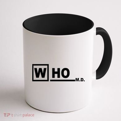 Who M.D. Coffee Mug back