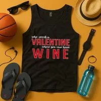 Who Needs A Valentine When You Can Have Wine Tank Top thumb 4