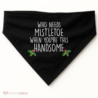 Who Needs Mistletoe When You're This Handsome USA-Made Doggie Bandana