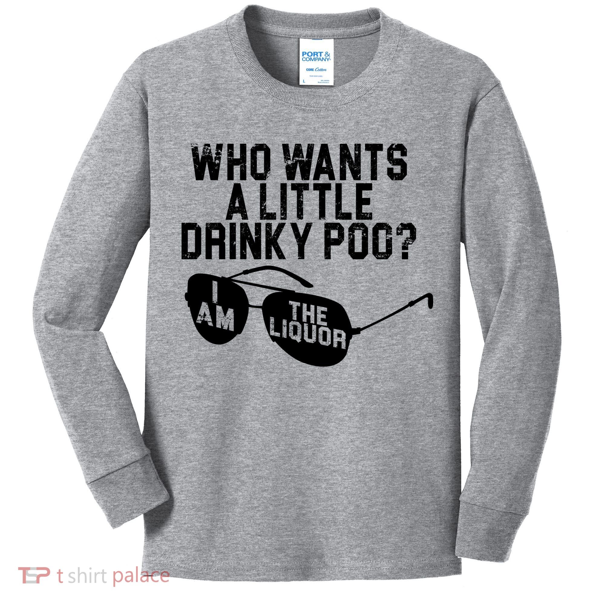 Who Wants A Little Drinky Poo  Kids Long Sleeve Shirt