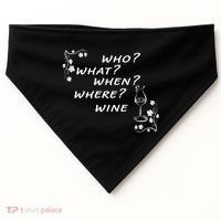 Who What When Where Wine USA-Made Doggie Bandana thumb 0