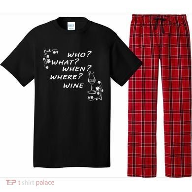 Who What When Where Wine Pajama Set