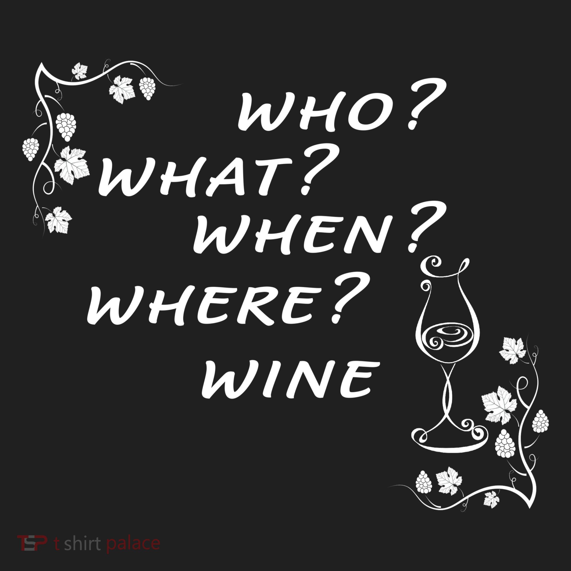 Who What When Where Wine Tumbler