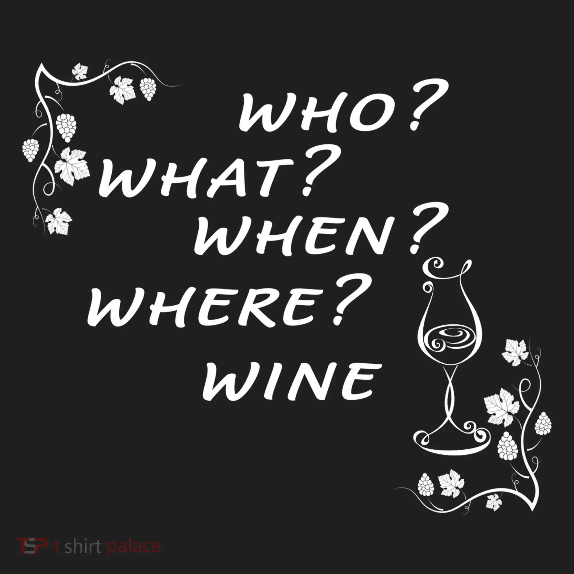 Who What When Where Wine Tumbler
