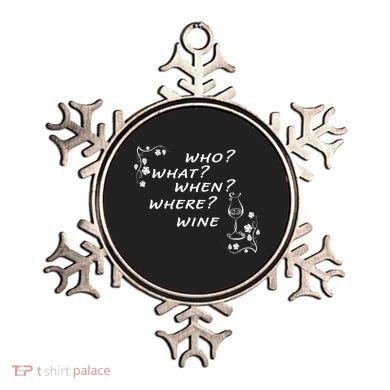 Who What When Where Wine Ornament