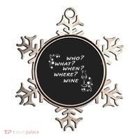 Who What When Where Wine Ornament thumb 0