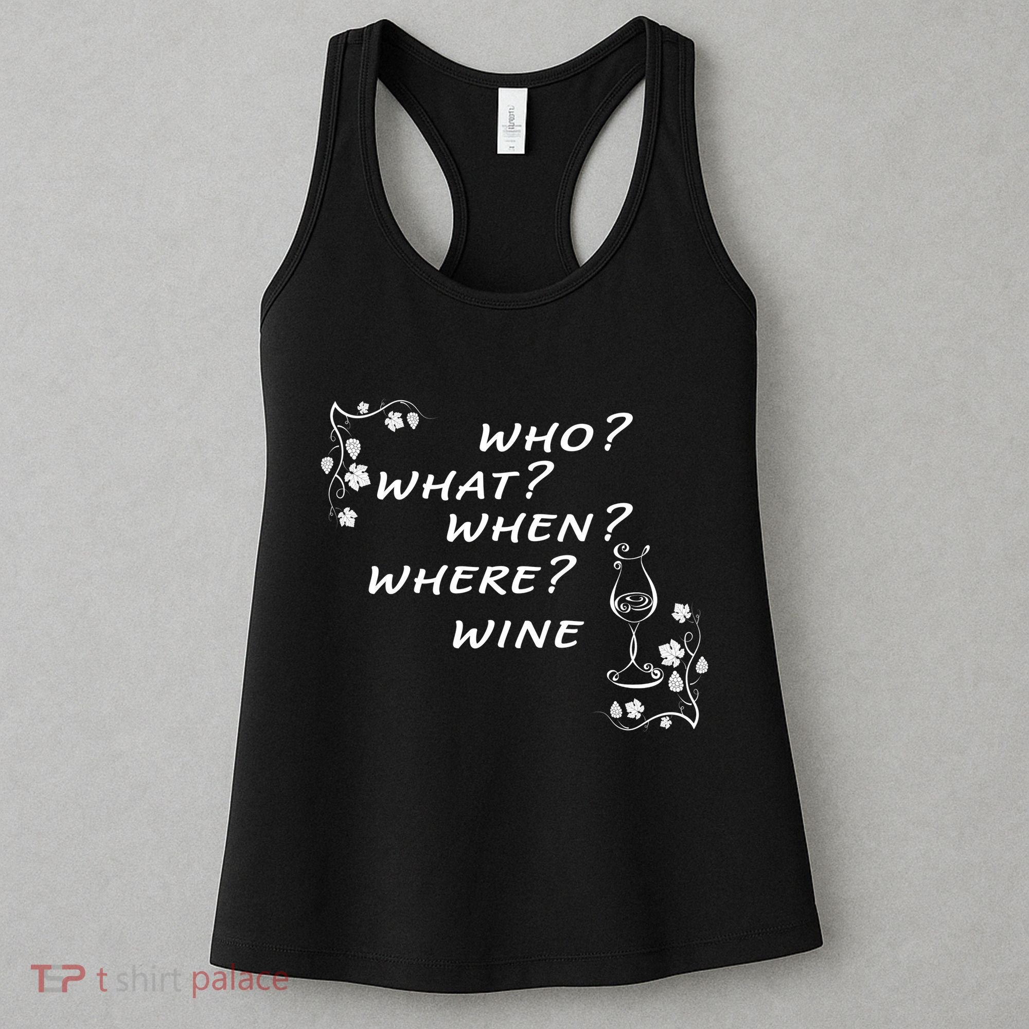 Who What When Where Wine Women's Tank Top