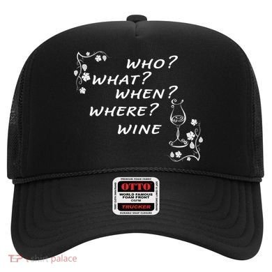 Who What When Where Wine Hat