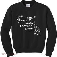 Who What When Where Wine Kids Sweatshirt thumb 0