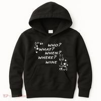 Who What When Where Wine Kids Hoodie thumb 0