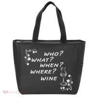 Who What When Where Wine Tote Bag thumb 0