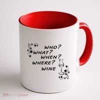 Who What When Where Wine Coffee Mug thumb 1