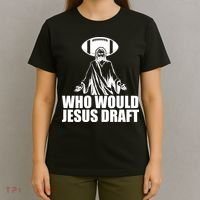 Who Would Jesus Draft T-Shirt thumb 4