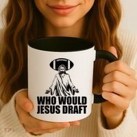 Who Would Jesus Draft Coffee Mug thumb 3