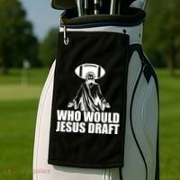Who Would Jesus Draft Golf Towel thumb 2