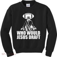 Who Would Jesus Draft Kids Sweatshirt thumb 0