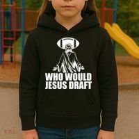 Who Would Jesus Draft Kids Hoodie thumb 3
