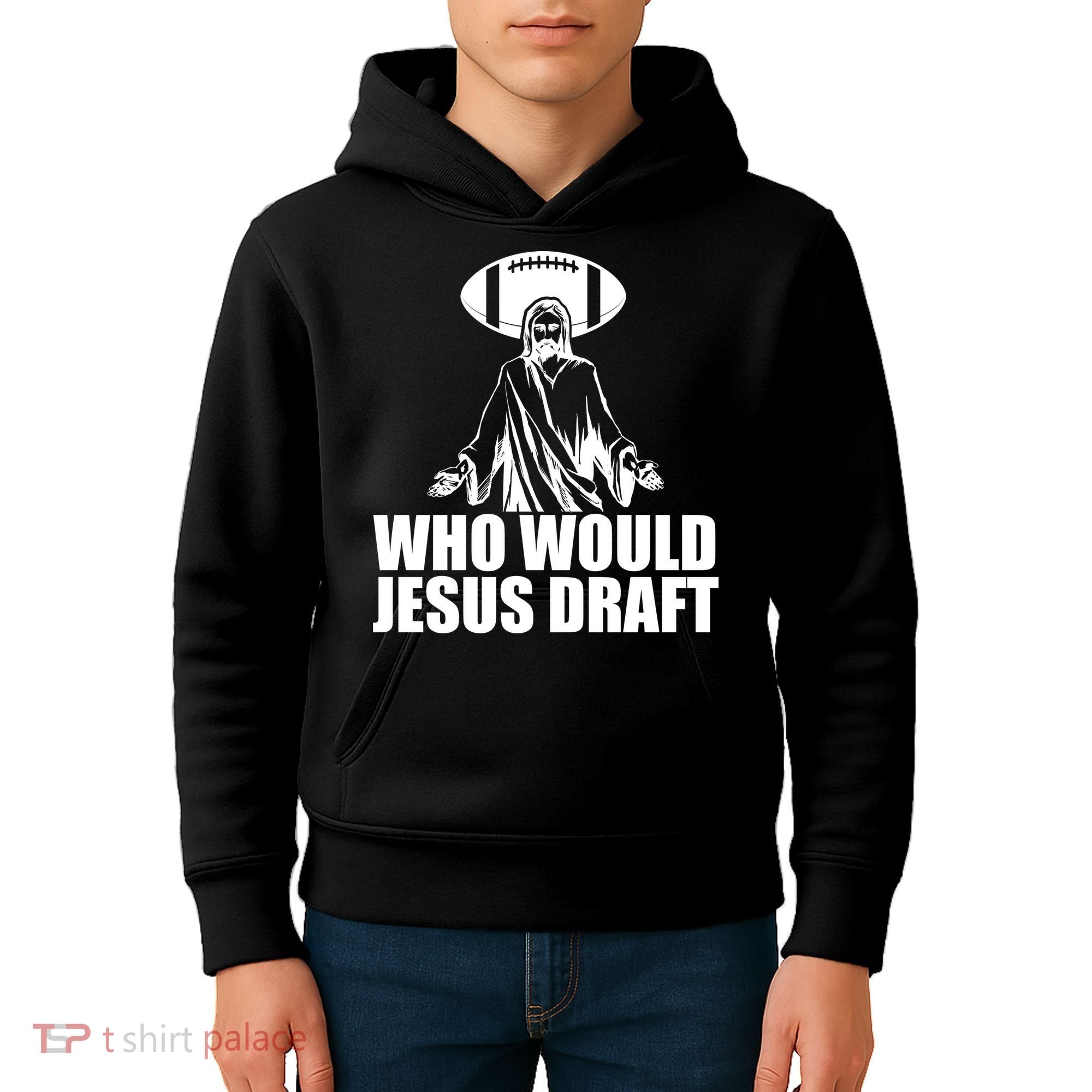 Who Would Jesus Draft Kids Hoodie